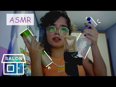 ASMR - CABELEREIRA LAVANDO e HIDRATANDO seu CABELO