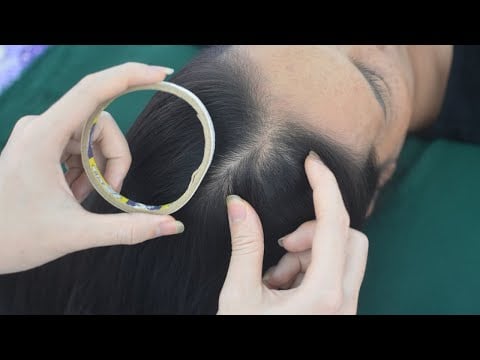 ASMR Hair Tingly ( Hair Combing Real Person & Head Scratching ) Sounds For Headache Reduce
