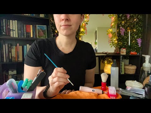 ASMR Manicure | Spring Formal Series Pt 4 brushing, rummaging, spray, fabric sounds