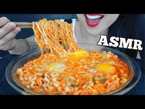 ASMR SPICY CHEESY NOODLES (SOFT CHEWY SOUNDS) NO CRUNCH NO TALKING | SAS-ASMR