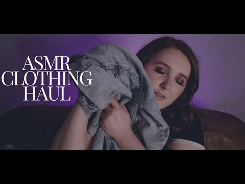 ASMR Clothing Haul 👗 soft spoken & fabric sounds