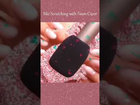 ASMR Mic Scratching with Foam Cover ~ Ear to Ear Triggers ❤️#asmr #shorts