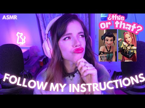 ASMR this or that? Questions✨️ Follow my Instructions ASMR