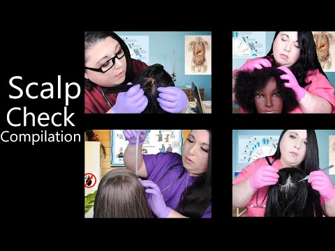 ASMR Sleep Inducing Scalp Check Compilation - 1 hour