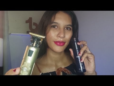 ASMR: POSSO TIRAR SUA BARBA? sons relaxantes...😴🪒💈