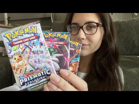ASMR Pokemon Card Opening (whispering, tapping)