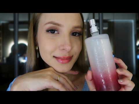 ASMR com meus perfumes ✨ sussurros, tapping, spraying, líquidos.. 