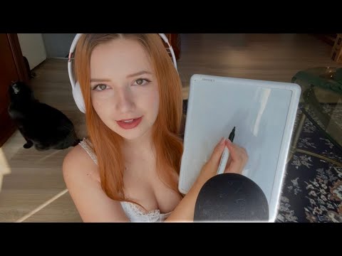 ASMR Guess What I'm Drawing On Your Face! | Blue-Yeti