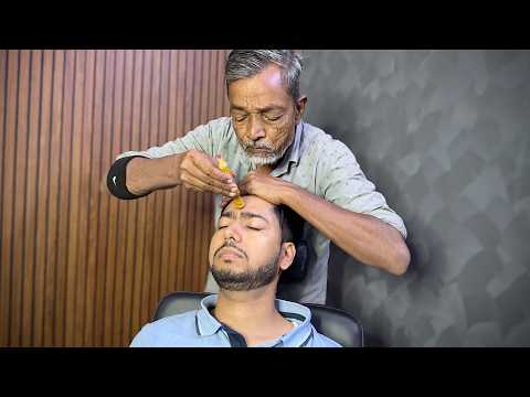 My Friend First Waris Barber Head Massage Experience | A Day of Relaxation | ASMR Gautam
