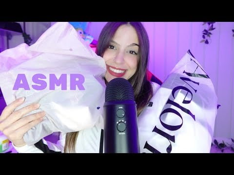ASMR COM MUITOS RECEBIDINHOS DA SHEIN ✨ sons de embalagens pra você relaxar e muitos sussurros