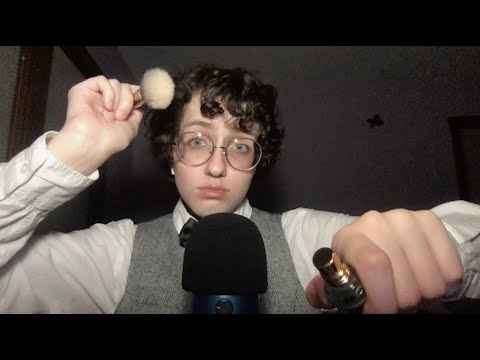 FAST ASMR Doing your Makeup but YOU'RE LATE!! 😫 Quick!! ⚡️pampering personal attention spa!