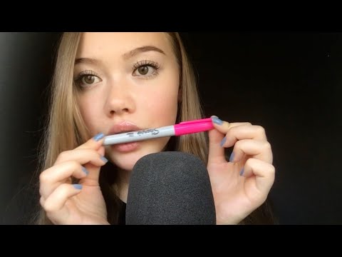 ASMR| Pen Noms + Pen Chewing (SLEEP INDUCING)