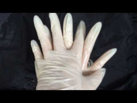 LATEX GLOVES with Oiled Hands༺♥ Slippery༺♥ Gloves Layering༺♥ Stripping [[ASMR]]