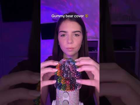 Gummy bear cover 🐻 #relax #asmrtriggers #tingles #tinglytriggers #mictriggers #micscratching