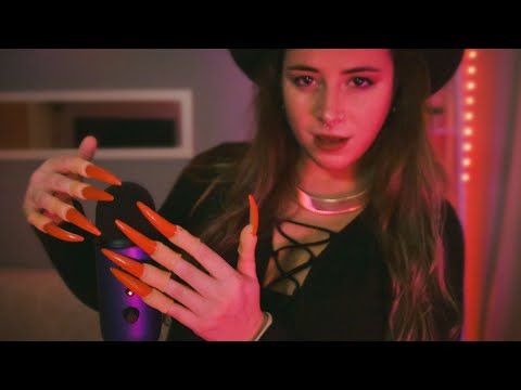 ASMR mic scratching fake nails (no talking)