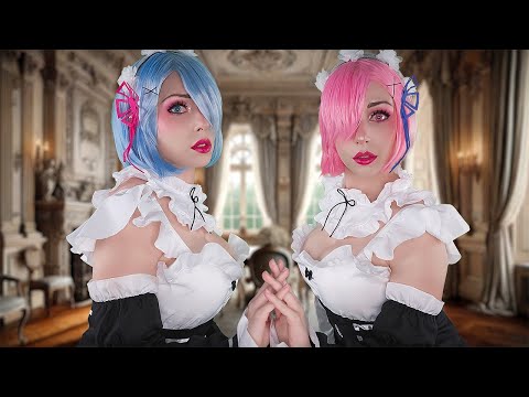 ASMR Let Us Pamper You | Twin Maids Take Care of You