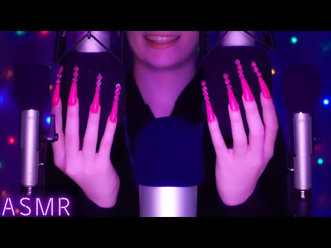 ASMR Scratching , Tapping & Massage with DIFFERENT Mics , Items & Nails 💙 No Talking for Sleep 😴 4K