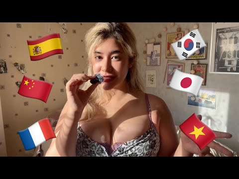 ASMR Casually whispering in 7 languages