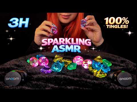 100% Tingles ASMR ✨ Sparkling Crystals for Sleep (3 Hours)