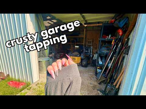 asmr walkaround tour in messy garage