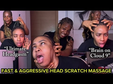 ASMR✨1 HOUR OF FAST AND INTENSE AGGRESSIVE HEAD SCRATCH MASSAGE ,EXTREME BRAIN TINGLES*ALL TOOLS*