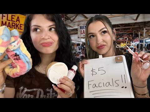 ASMR $5 Facial From The Scammer Sisters (fast and aggressive)