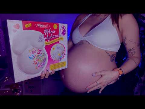 ASMR wir GIPSEN meinen BABYBAUCH 🥹