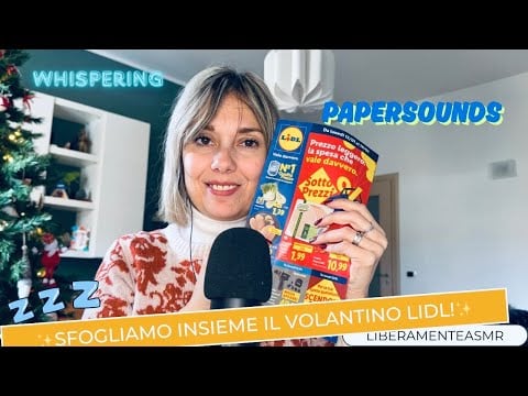 Asmr ita Whispering Papersounds ✨Sfogliamo insieme il volantino Lidl✨