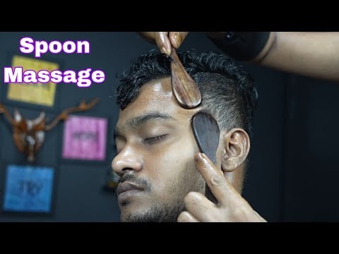 Wood Spoon Massage For Better Relaxation | ASMR Head Massage With Neck Cracking | Head Scratching