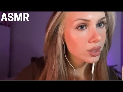 ASMR - close up for sleep *german whisper, hair brushing & mic scratching*