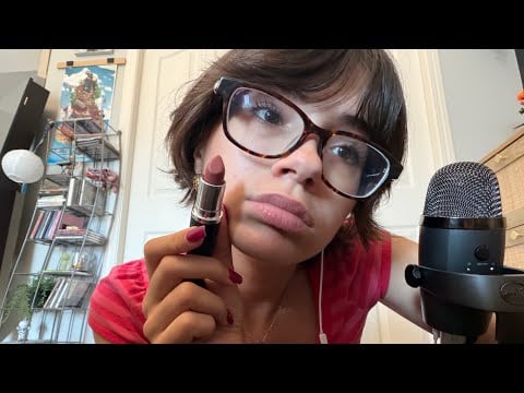 ASMR with my fav lipsticks (mouth sounds & yapping)