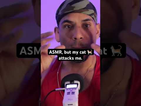 ASMR, but my cat attacks me while recording #asmr #funny  #funnyshorts #memes