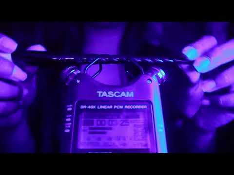 ASMR Tascam Mic Ear brushing, tapping, and scratching (No talking)