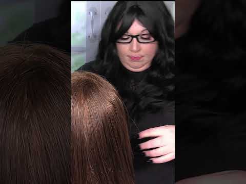 ASMR Haircut with Razor (NO TALKING)  (Layers, Hair Sounds) #asmr #shorts