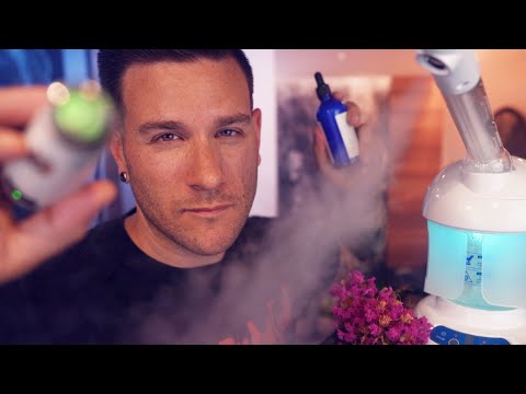 ASMR | Sleepy Steamy Spa Facial Treatment | Binaural Soft-Spoken & Whispered Male Voice