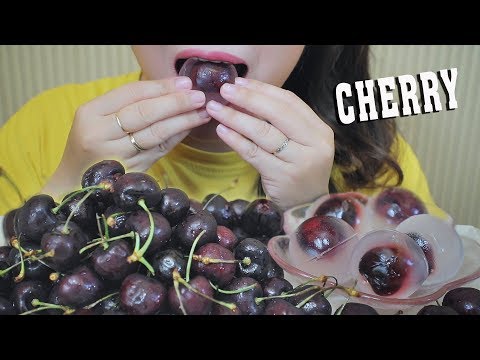 ASMR CHERRY AND CHERRY JELLY , CRUNCHY EATING SOUNDS | LINH-ASMR