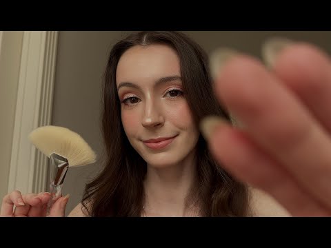 ASMR face brushing to help you sleep😴 | personal attention | no talking