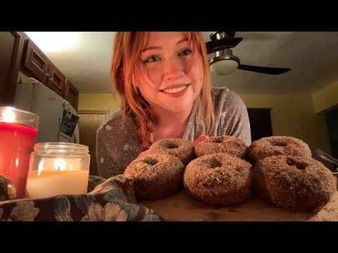 ASMR Baking Cinnamon Sugar Donuts (Close Whispered Voiceover)