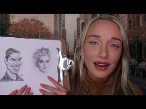 ASMR Drawing You! (Paper & Pencil Drawing Sounds) Toronto Tourist | GwenGwiz