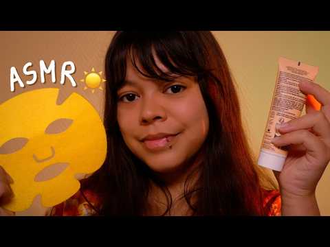 Soin du visage pour coup de soleil ☀️ ROLEPLAY ASMR FR (attention personnelle, face touching..)