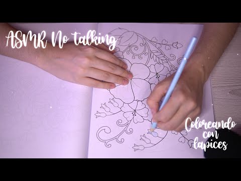 ASMR NO TALKING | Coloreando con lápices de colores | Shure MV7+