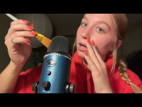 Mic Brushing, Scratching, and Close Whispers (ASMR)🎙️🥰