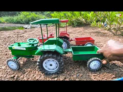 Muddy Auto Rikhshaw And Tractor Help JCB And Water Jump Muddy Cleaning | Tractor loading Video | jcb