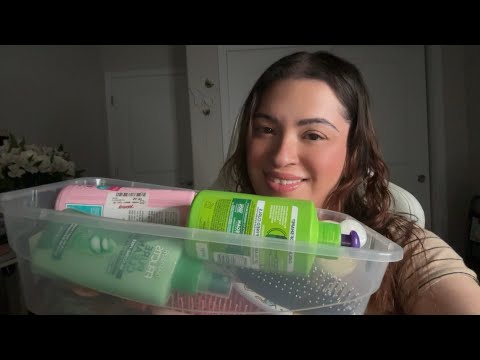ASMR| Applying hair products to help define your curls 👩🏻‍🦱- (spraying & mousse sounds)