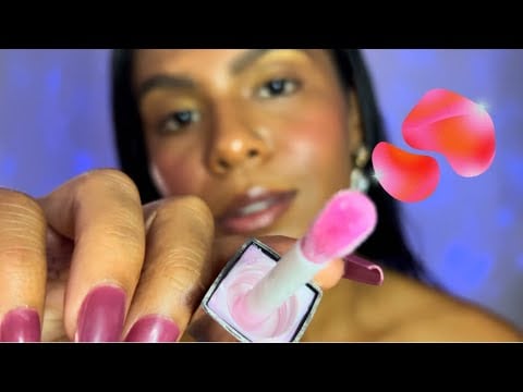 ASMR 14 MIN DE GLOSS NA TELA VÍDEO NO TALKING MUITOS SONS DE BOCA 👄