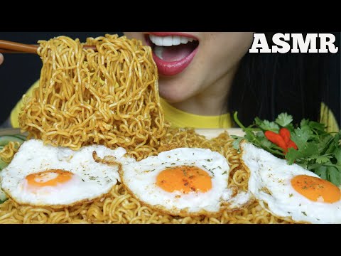 ASMR SPICY INDOMIE MI GORENG NOODLES FRIED EGGS (EATING SOUNDS) NO TALKING | SAS-ASMR