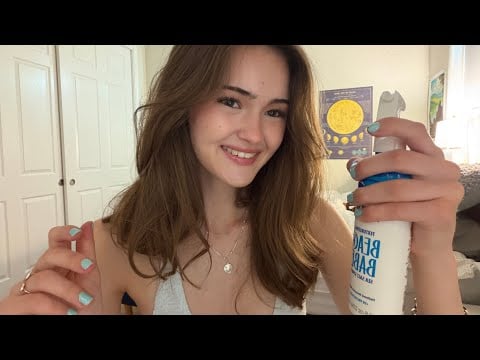 [ ASMR] Sweet Friend Gets You Ready For A Tropical Beach Vacation!! 🥥🍋 