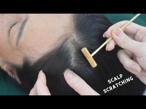 ASMR Hair Parting And Brushing No Talking, Relaxing Hair Sounds With Breathing Noise