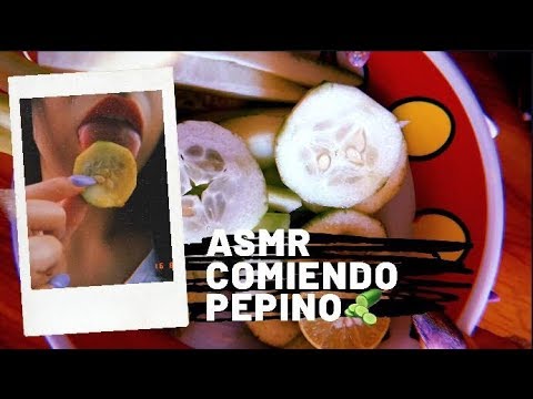 ASMR/Eating sounds/Comiendo pepino mientras platicó/¿como empecé a maquillarme?/Andrea ASMR 🦋