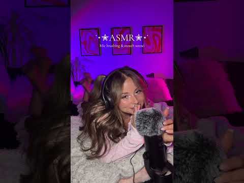 Mic brushing & mouth sound💕 #asmr #asmrsounds #micbrushing #thepose #karmaasmr #asmrvideo